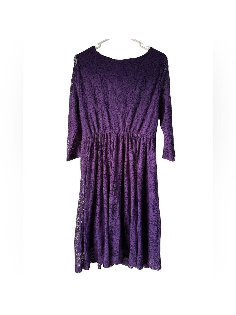 Torrid Purple Lace Skater Dress Midi Purple Sz 12 0 $69 Fit and Flare - Picture 4 of 9